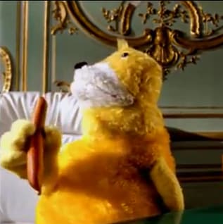 FlatEric smoking sausages like cigars